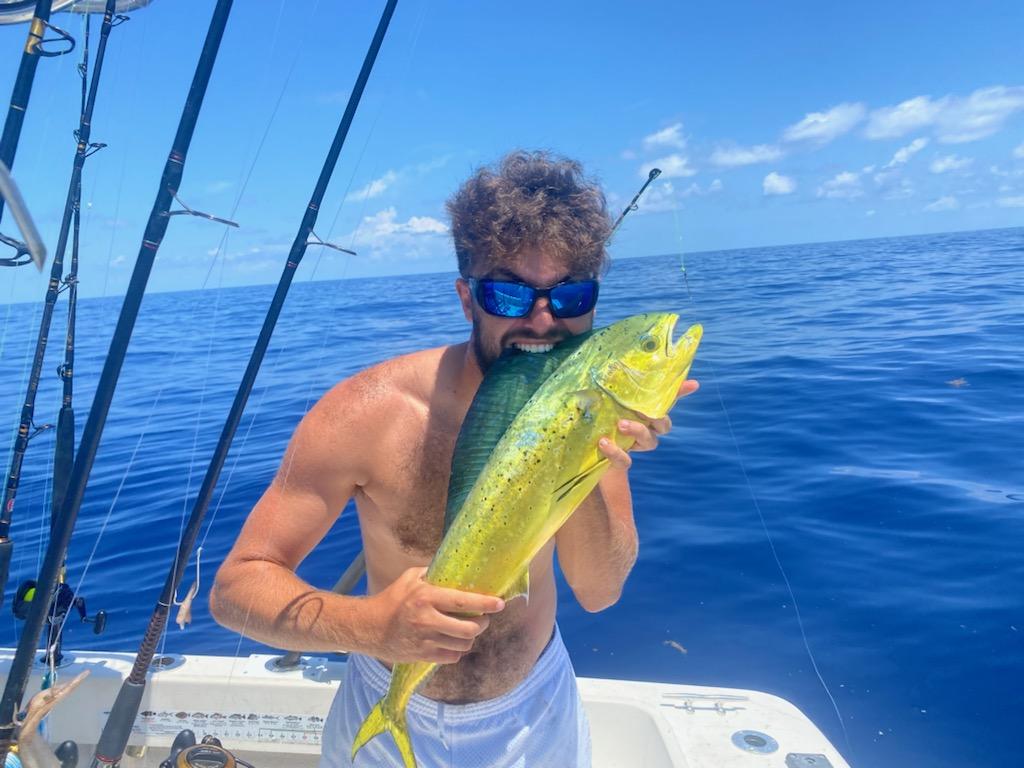 Wahoo caught offshore fishing