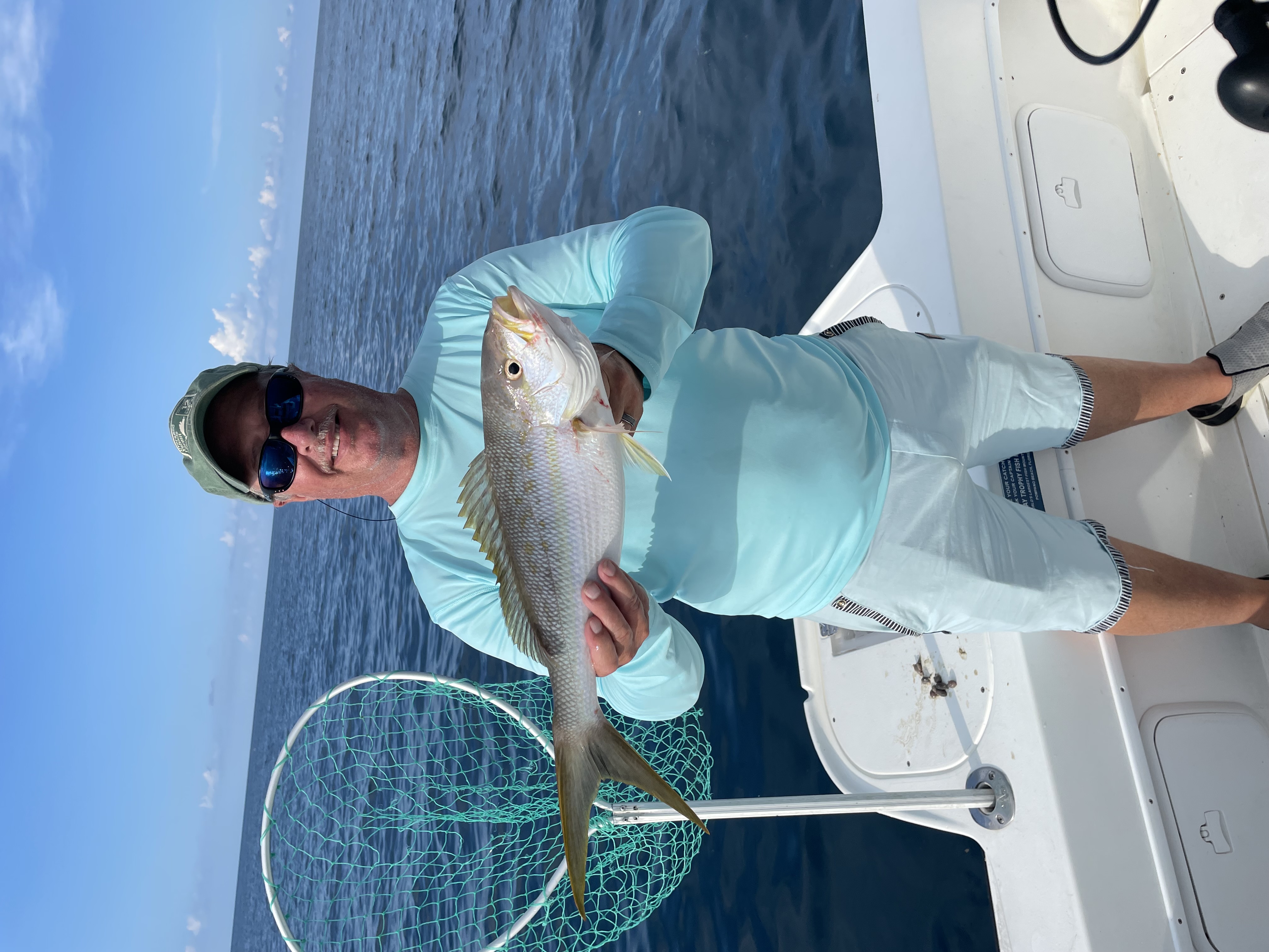 Grouper caught on reef