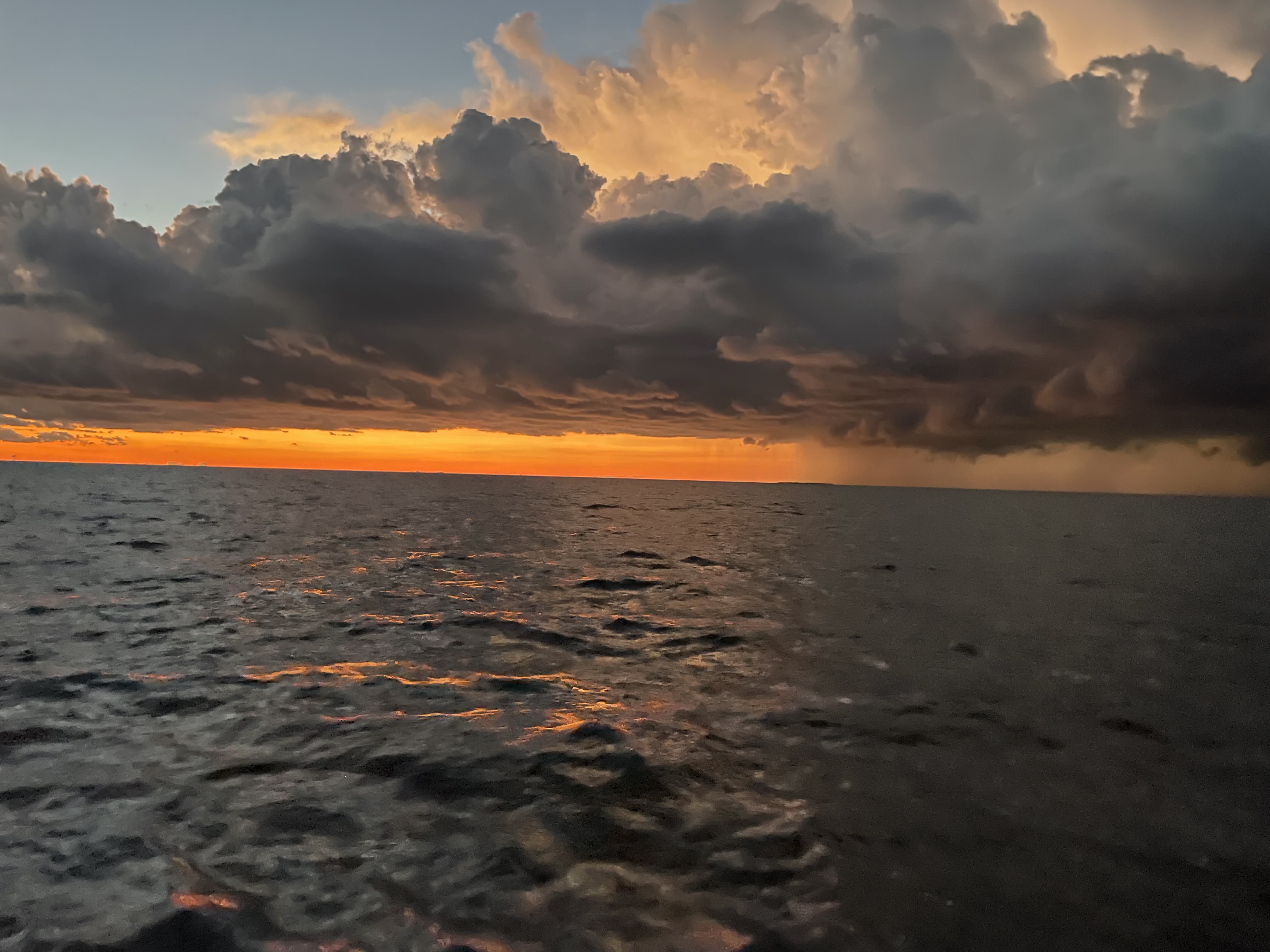 Evening fish caught during sunset